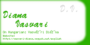 diana vasvari business card